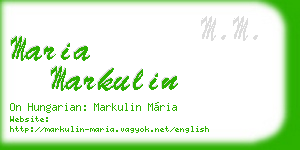 maria markulin business card